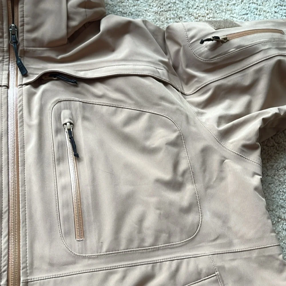 5.11 Tactical Series Tan Performance Jacket with Hood - Picture 7 of 13